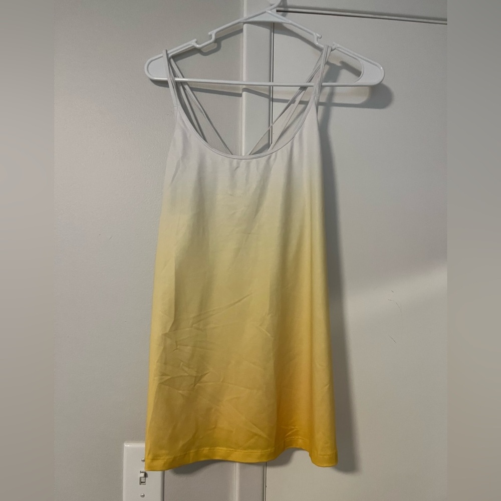 Yellow and White Ombre Ideology Tank Top